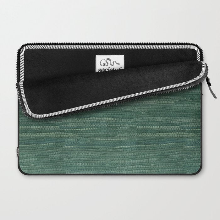 Boho Old Market Textile in Green Laptop Sleeve Gallery Image 2