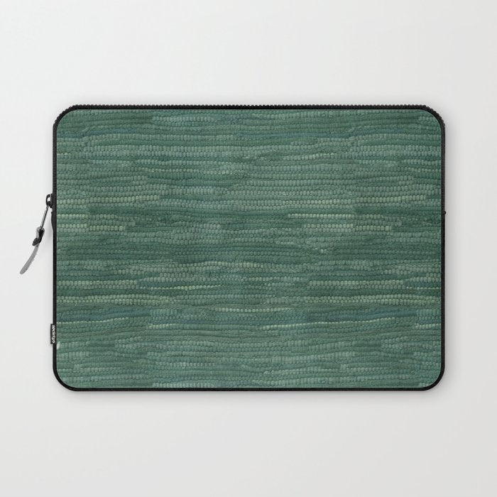 Boho Old Market Textile in Green Laptop Sleeve Gallery Image 1