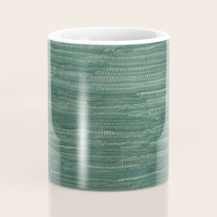 Boho Old Market Textile in Green Coffee Mug Gallery Image 4