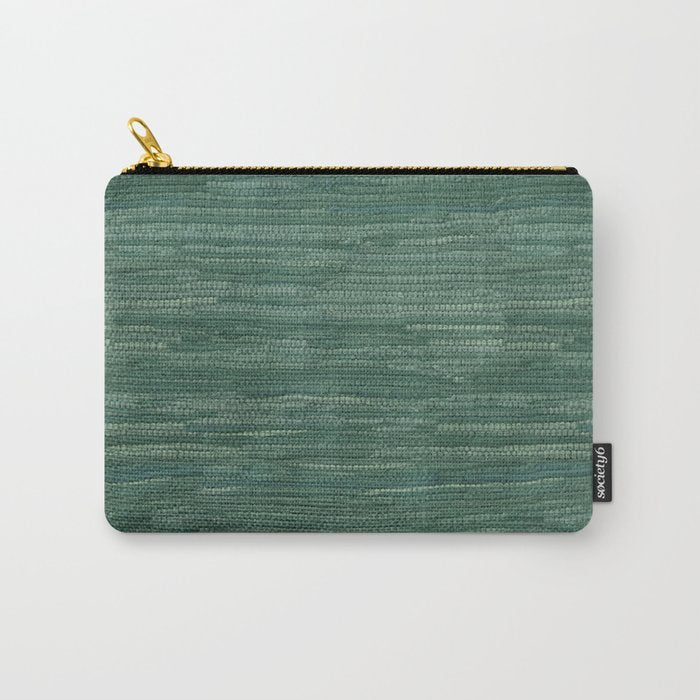 Boho Old Market Textile in Green Carry All Pouch Gallery Image 1