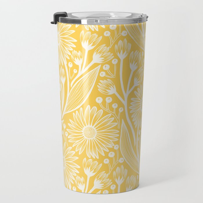 Sunshine Yellow Coneflowers Travel Mug Gallery Image 3