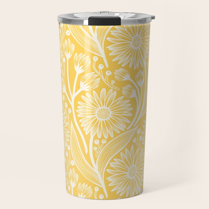 Sunshine Yellow Coneflowers Travel Mug Gallery Image 1
