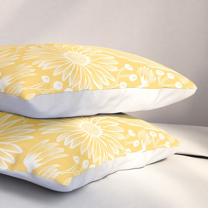 Sunshine Yellow Coneflowers Pillow Sham Gallery Image 3