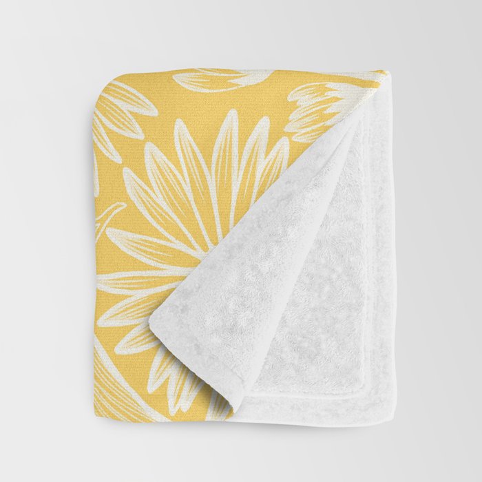 Sunshine Yellow Coneflowers Throw Blanket Gallery Image 3