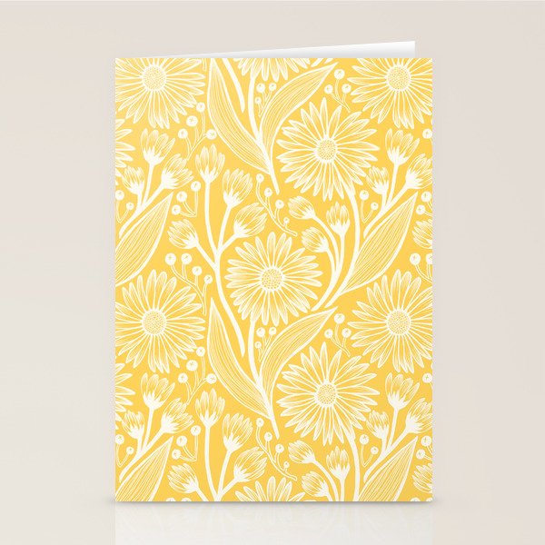 Sunshine Yellow Coneflowers Stationery Card Gallery Image 1