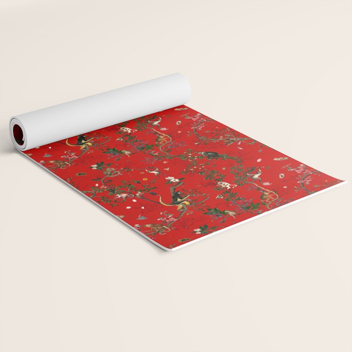 Monkey World Red Yoga Mat Gallery Image 2