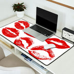 red lipstick kisses Desk Mat Gallery Image 2