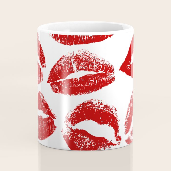 red lipstick kisses Coffee Mug Gallery Image 4