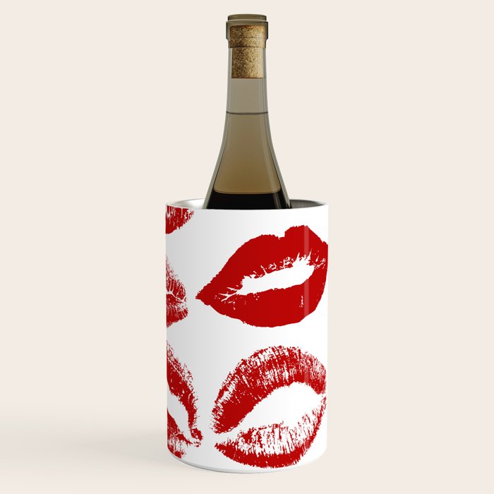 red lipstick kisses Wine Chiller Gallery Image 3