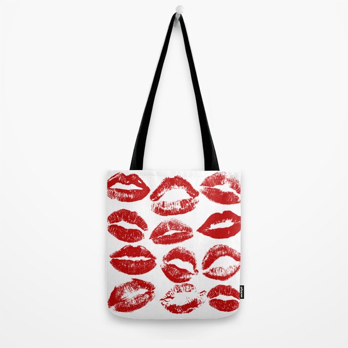 red lipstick kisses Tote Bag Gallery Image 2