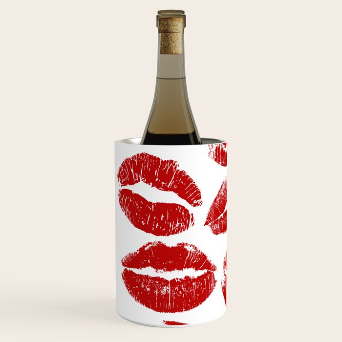 red lipstick kisses Wine Chiller Gallery Image 2