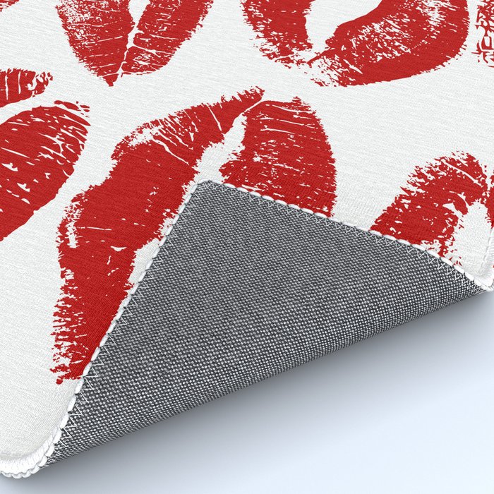 red lipstick kisses Rug Gallery Image 4