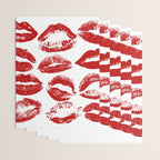 red lipstick kisses Wrapping Paper Gallery Image 3