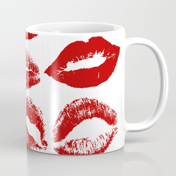 red lipstick kisses Coffee Mug Gallery Image 1