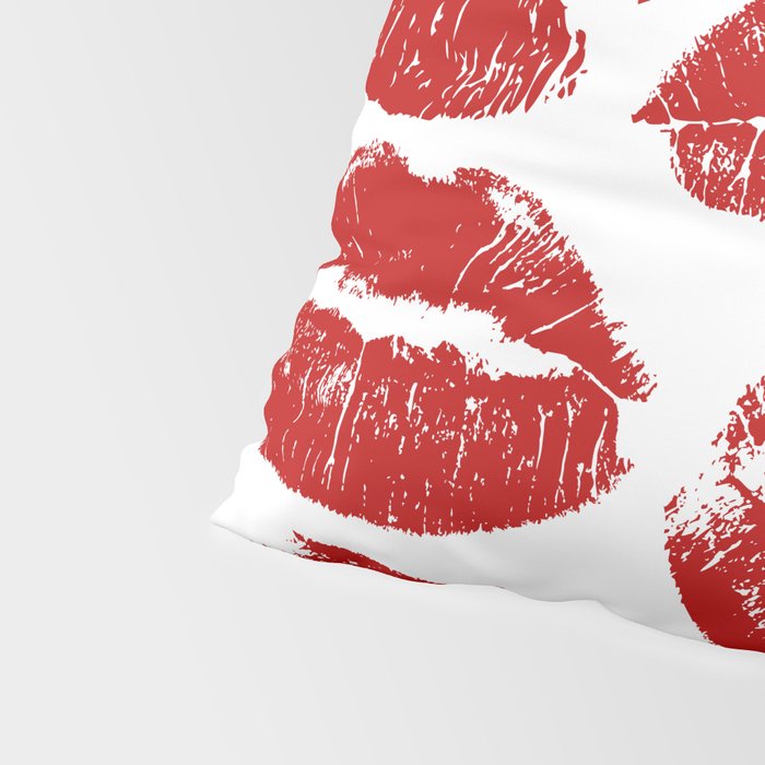 red lipstick kisses Pillow Sham Gallery Image 4