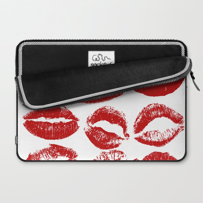 red lipstick kisses Laptop Sleeve Gallery Image 2