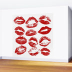 red lipstick kisses Wall Mural Gallery Image 2