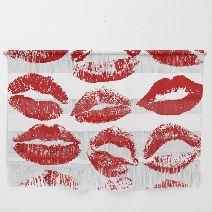 red lipstick kisses Wall Hanging Gallery Image 1