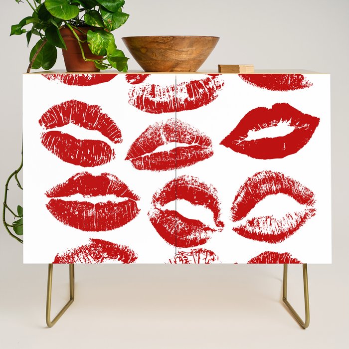 red lipstick kisses Credenza Gallery Image 1