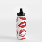 red lipstick kisses Water Bottle Gallery Image 2