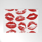 red lipstick kisses Welcome Mat Gallery Image 1
