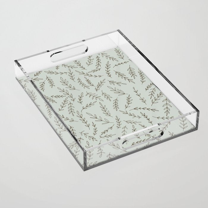 Rosemary Sketch Pattern Acrylic Tray Gallery Image 1