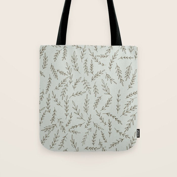 Rosemary Sketch Pattern Tote Bag Gallery Image 1