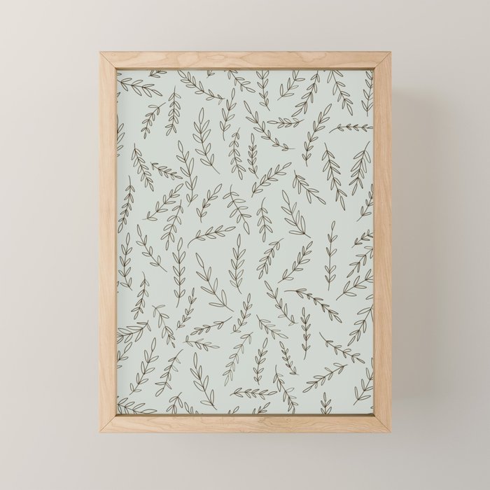 Rosemary Sketch Pattern Mini Art Print Gallery Image 1