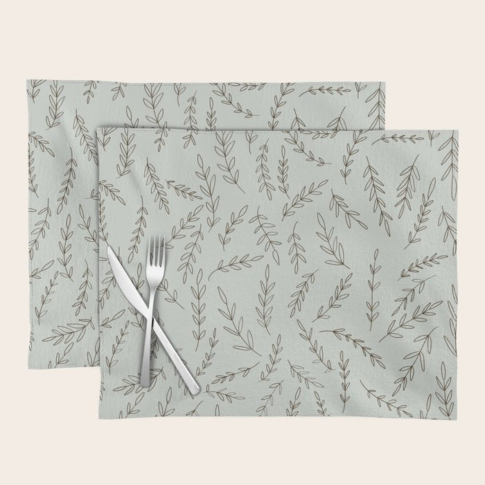 Rosemary Sketch Pattern Placemat Gallery Image 1