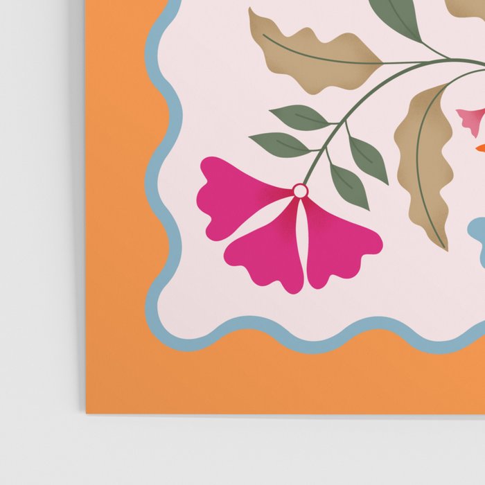 Botanical Tapestry- Folk Floral Art Poster Gallery Image 3