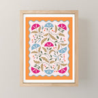 Botanical Tapestry- Folk Floral Art Mini Art Print Gallery Image 1