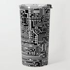 Circuit Board on Black Travel Mug Gallery Image 2