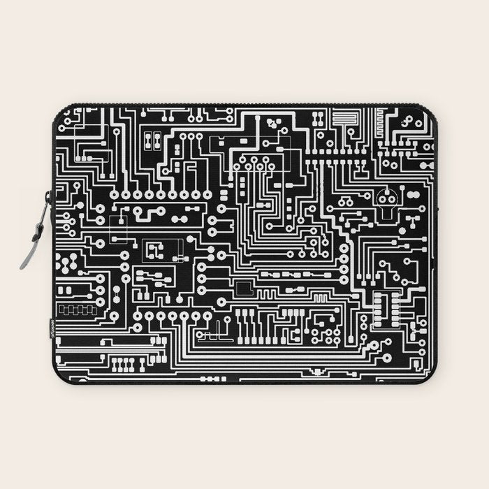 Circuit Board on Black Laptop Sleeve Gallery Image 1