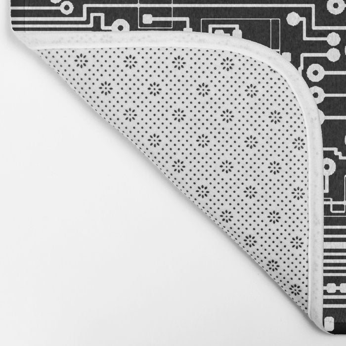 Circuit Board on Black Bath Mat Gallery Image 2