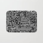 Circuit Board on Black Bath Mat Gallery Image 1