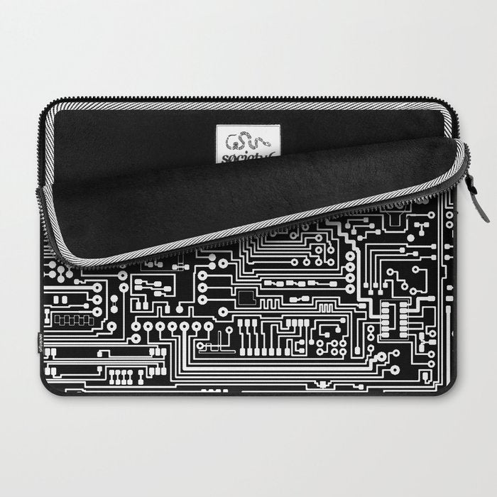 Circuit Board on Black Laptop Sleeve Gallery Image 2