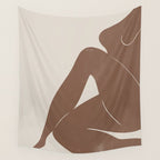Abstract Nude, Body Illustration Wall Tapestry Gallery Image 4