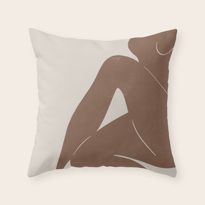 Abstract Nude, Body Illustration Throw Pillow Gallery Image 6