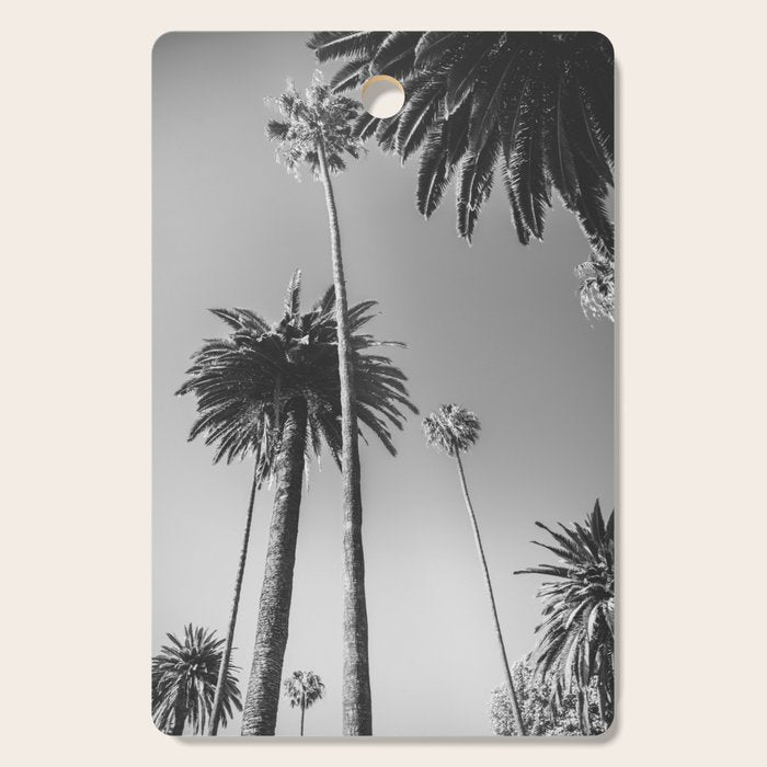 Palm Trees (Black and White) Cutting Board Gallery Image 1