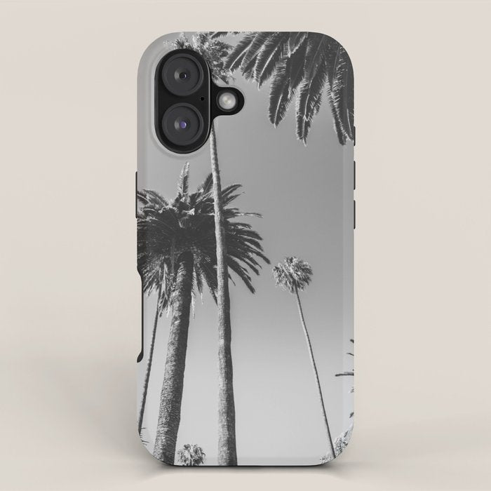 Palm Trees (Black and White) iPhone Case Gallery Image 1