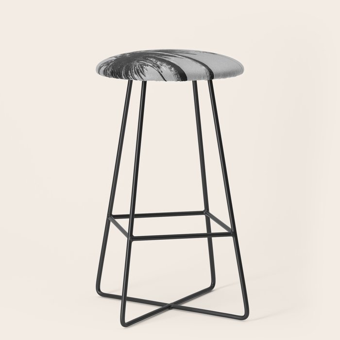Palm Trees (Black and White) Stool Gallery Image 1
