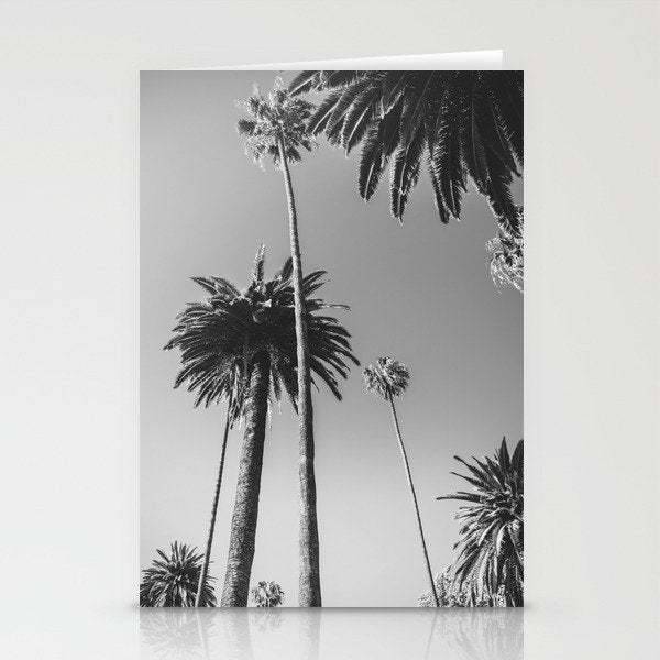 Palm Trees (Black and White) Stationery Card Gallery Image 2