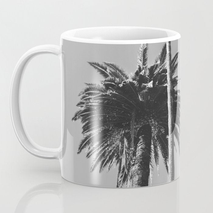 Palm Trees (Black and White) Coffee Mug Gallery Image 3