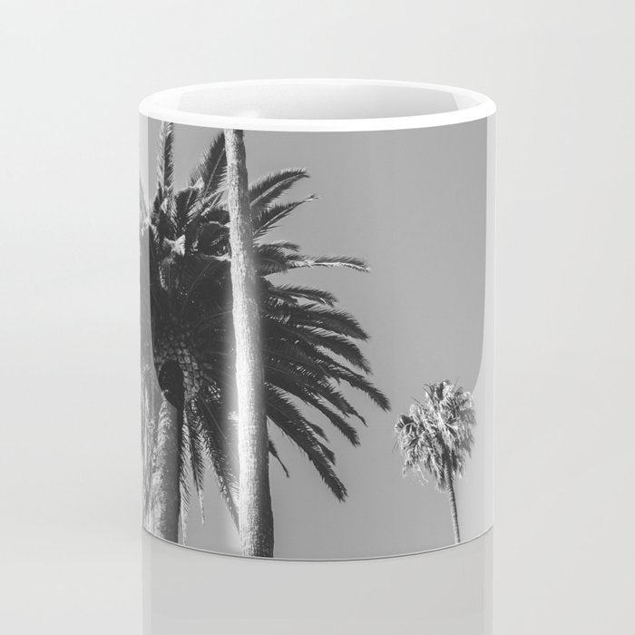 Palm Trees (Black and White) Coffee Mug Gallery Image 4