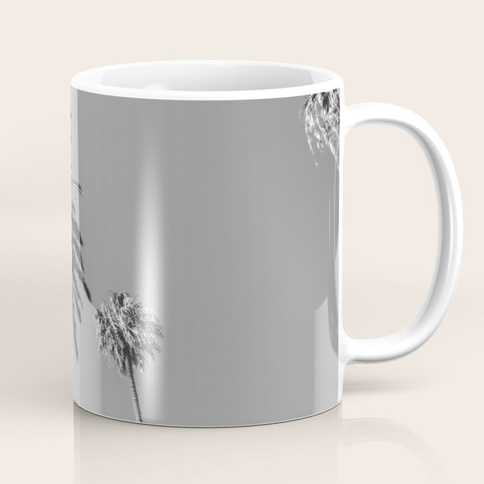 Palm Trees (Black and White) Coffee Mug Gallery Image 1