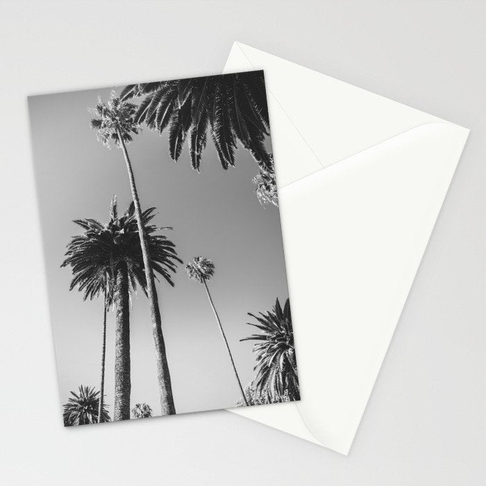 Palm Trees (Black and White) Stationery Card Gallery Image 2