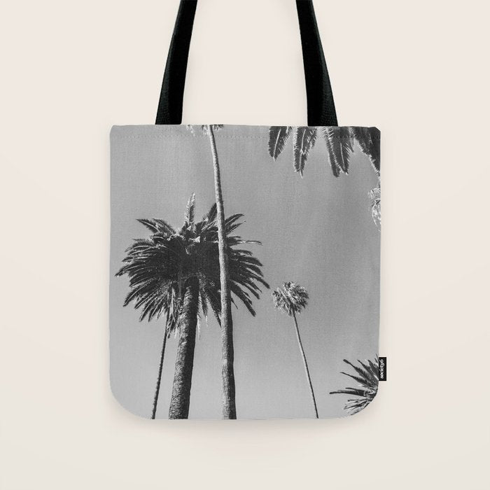 Palm Trees (Black and White) Tote Bag Gallery Image 1