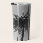 Palm Trees (Black and White) Travel Mug Gallery Image 3