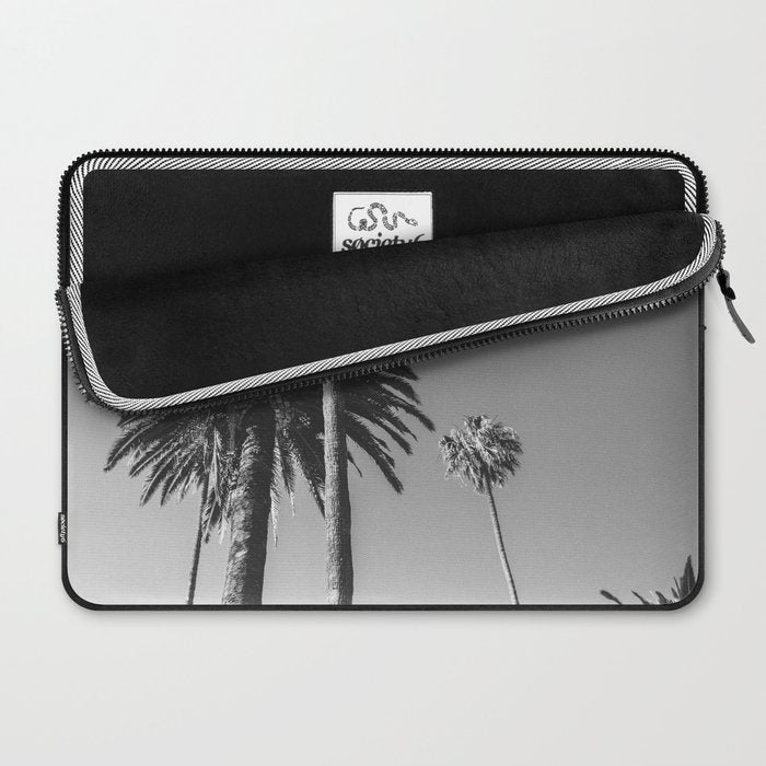 Palm Trees (Black and White) Laptop Sleeve Gallery Image 2