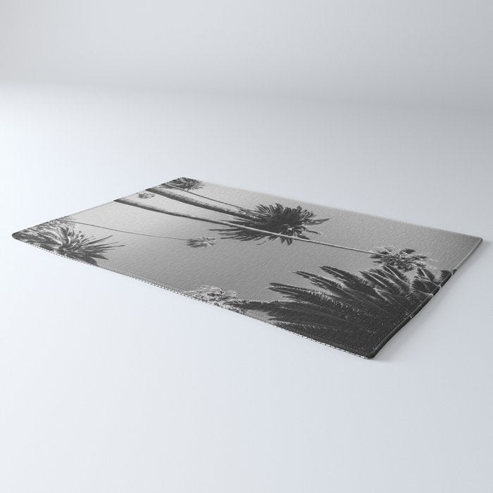 Palm Trees (Black and White) Rug Gallery Image 3